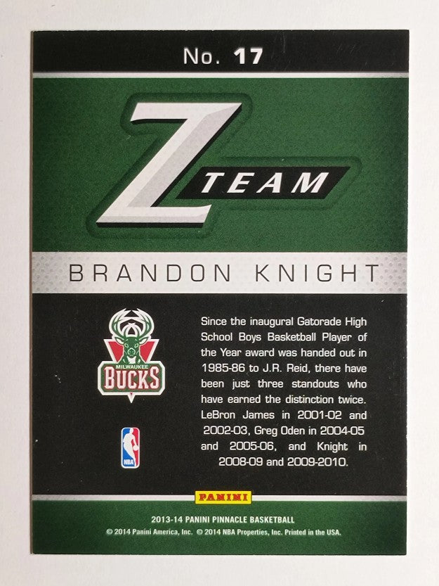 2013-14 Pinnacle Z-Team #17 Brandon Knight