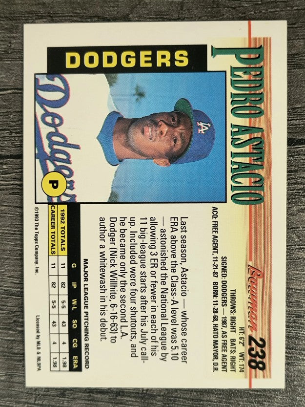1993 Bowman #238 Pedro Astacio