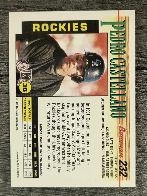 1993 Bowman #232 Pedro Castellano