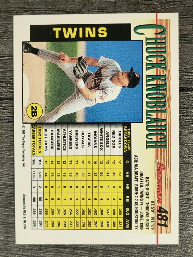 1993 Bowman #481 Chuck Knoblauch
