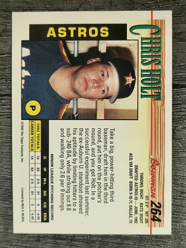 1993 Bowman #264 Chris Holt RC