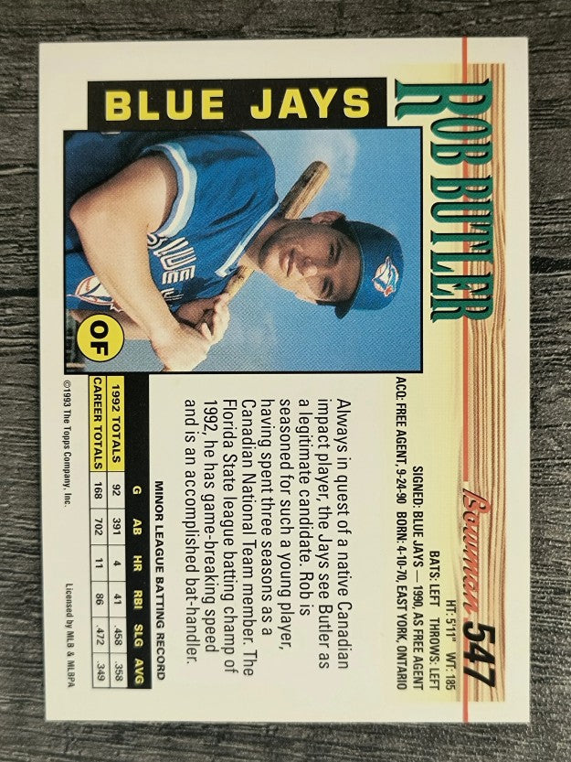 1993 Bowman #547 Rob Butler