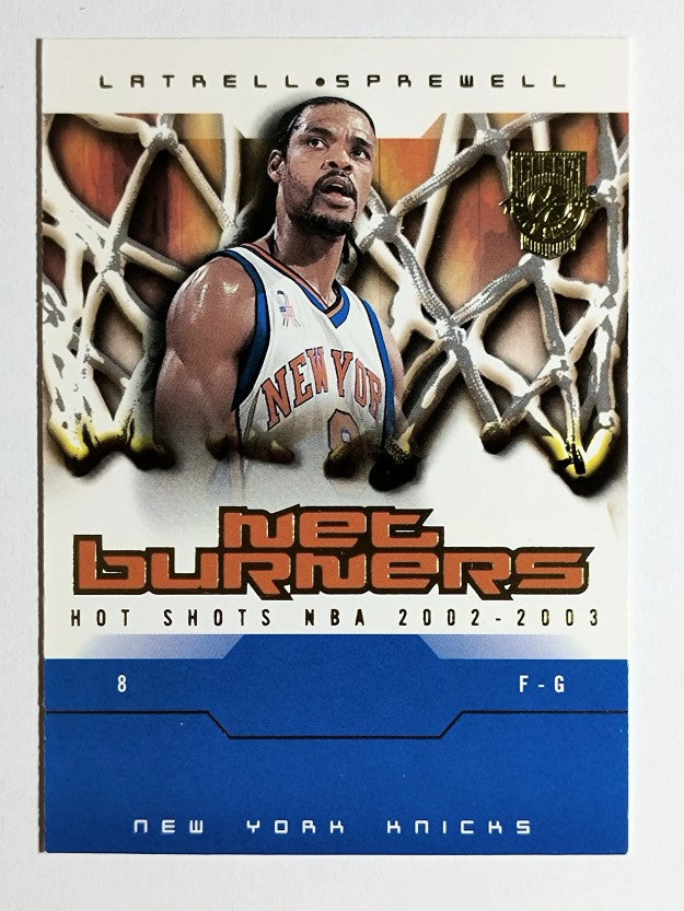 2002-03 Fleer Hot Shots Net Burners #8 Latrell Sprewell