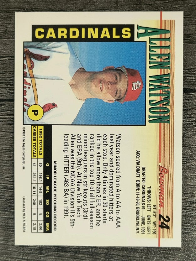 1993 Bowman #24 Allen Watson