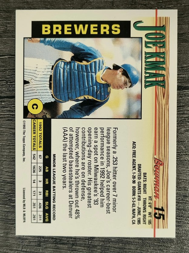 1993 Bowman #15 Joe Kmak