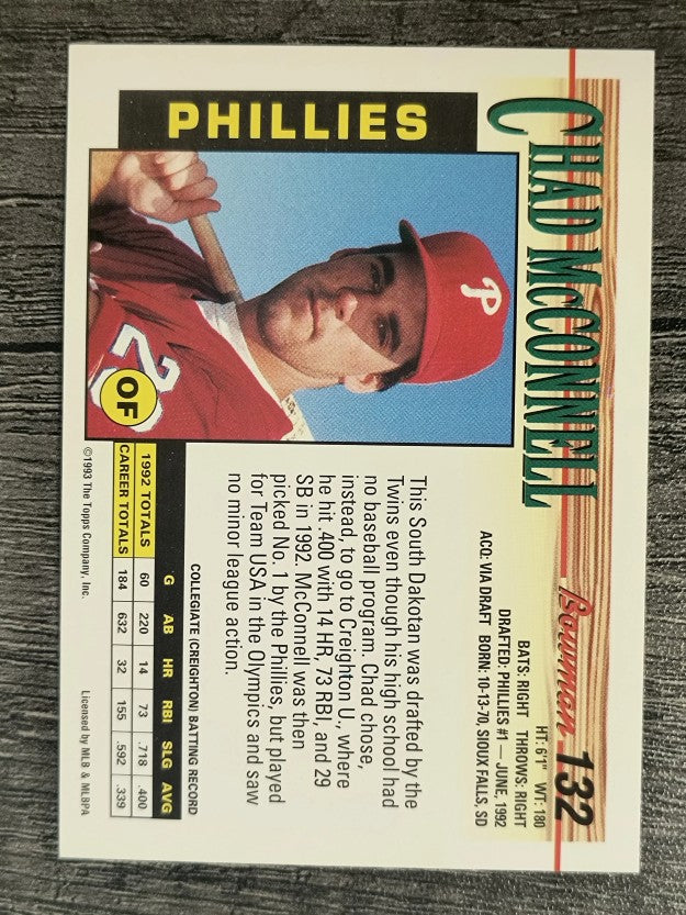 1993 Bowman #132 Chad McConnell