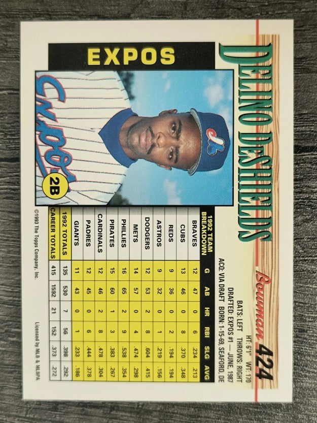 1993 Bowman #424 Delino DeShields