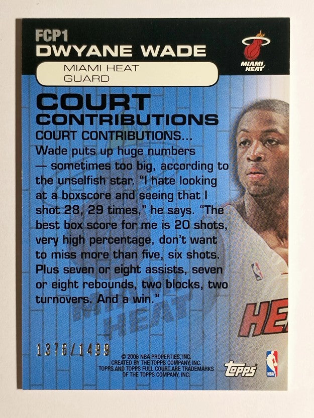 2006-07 Topps Full Court Full Court Press #FCP1 Dwyane Wade