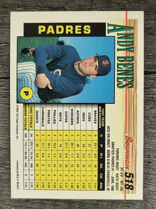 1993 Bowman #518 Andy Benes