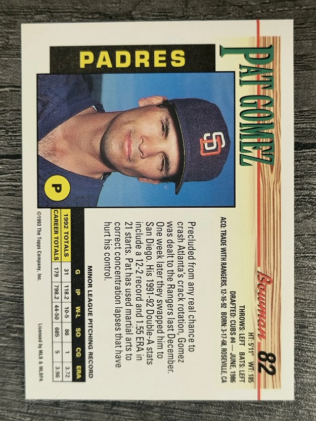 1993 Bowman #82 Pat Gomez RC