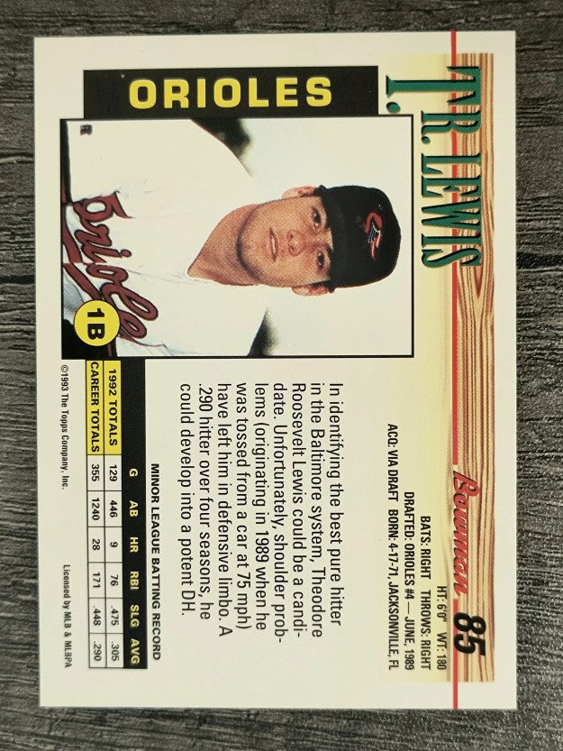 1993 Bowman #85 T.R. Lewis RC