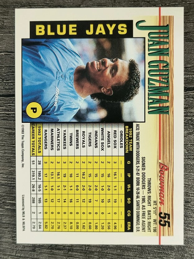 1993 Bowman #55 Juan Guzman