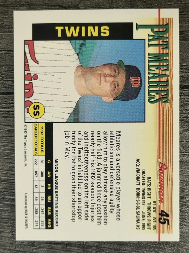 1993 Bowman #45 Pat Meares RC