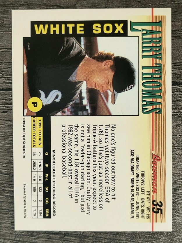 1993 Bowman #35 Larry Thomas