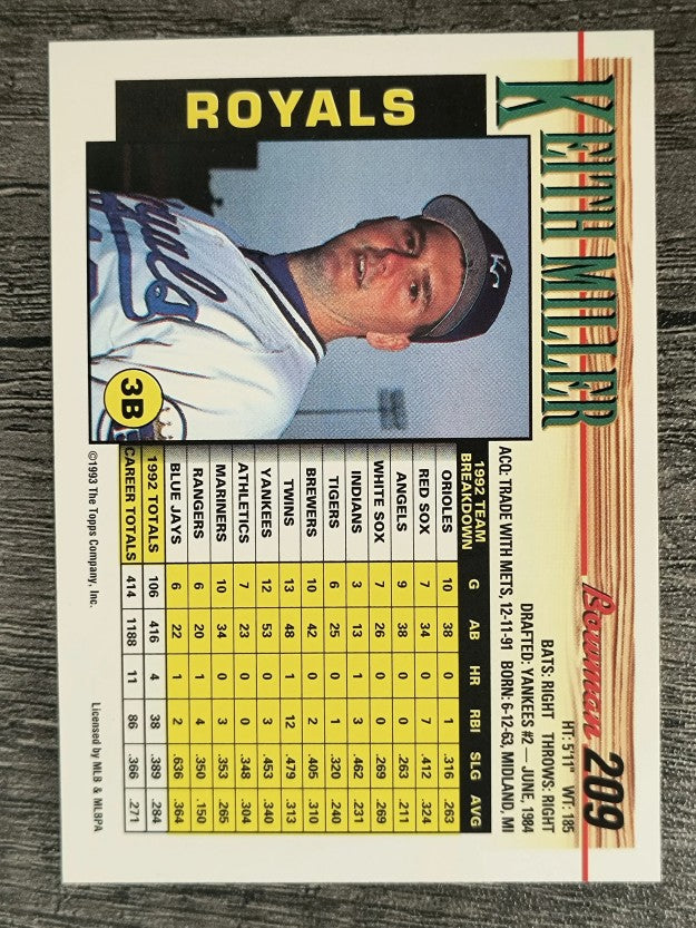 1993 Bowman #209 Keith Miller