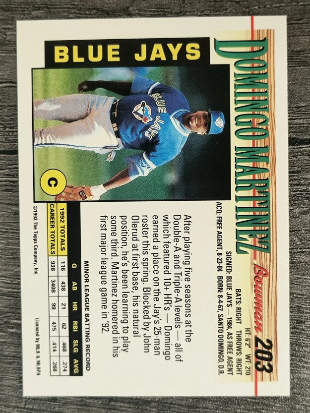 1993 Bowman #203 Domingo Martinez RC