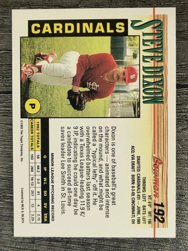 1993 Bowman #192 Steve Dixon RC