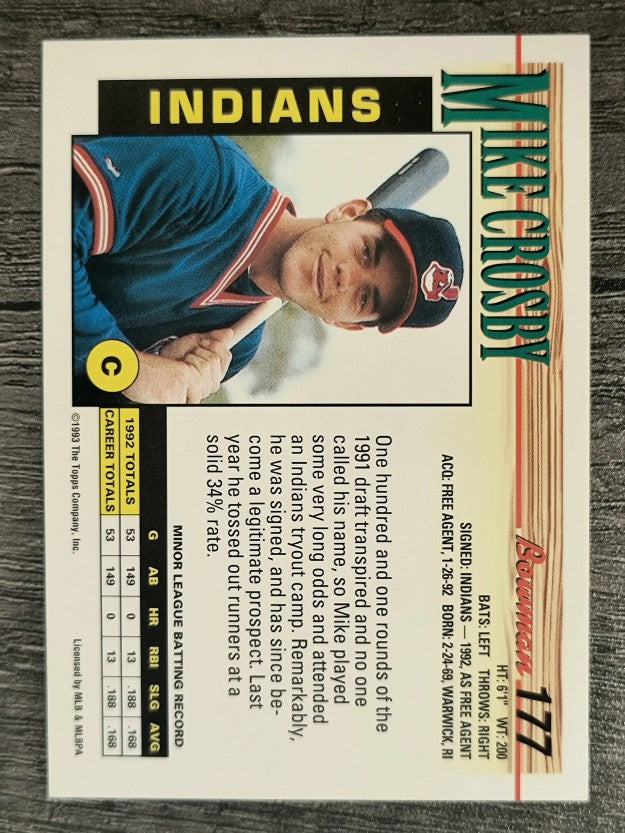 1993 Bowman #177 Mike Crosby RC