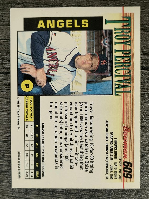 1993 Bowman #609 Troy Percival