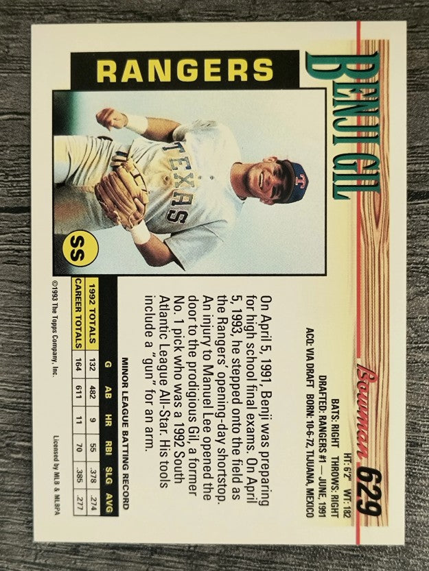 1993 Bowman #629 Benji Gil