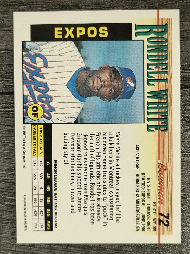 1993 Bowman #72 Rondell White
