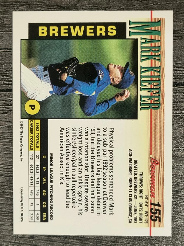 1993 Bowman #155 Mark Kiefer