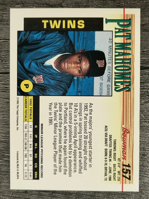 1993 Bowman #157 Pat Mahomes