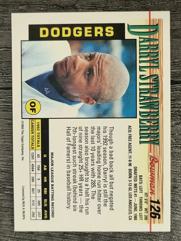 1993 Bowman #126 Darryl Strawberry