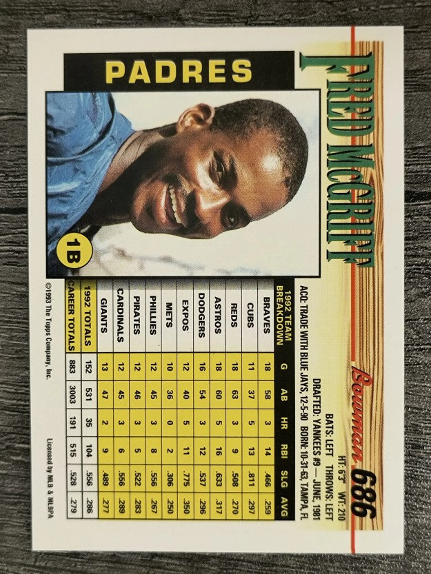 1993 Bowman #686 Fred McGriff