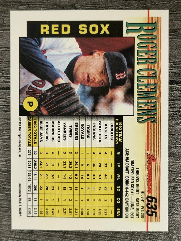 1993 Bowman #635 Roger Clemens