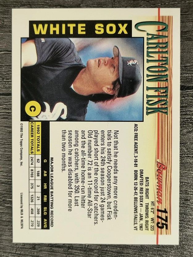 1993 Bowman #175 Carlton Fisk