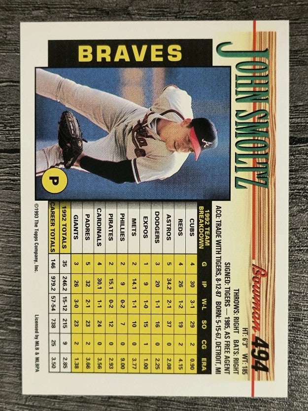 1993 Bowman #494 John Smoltz