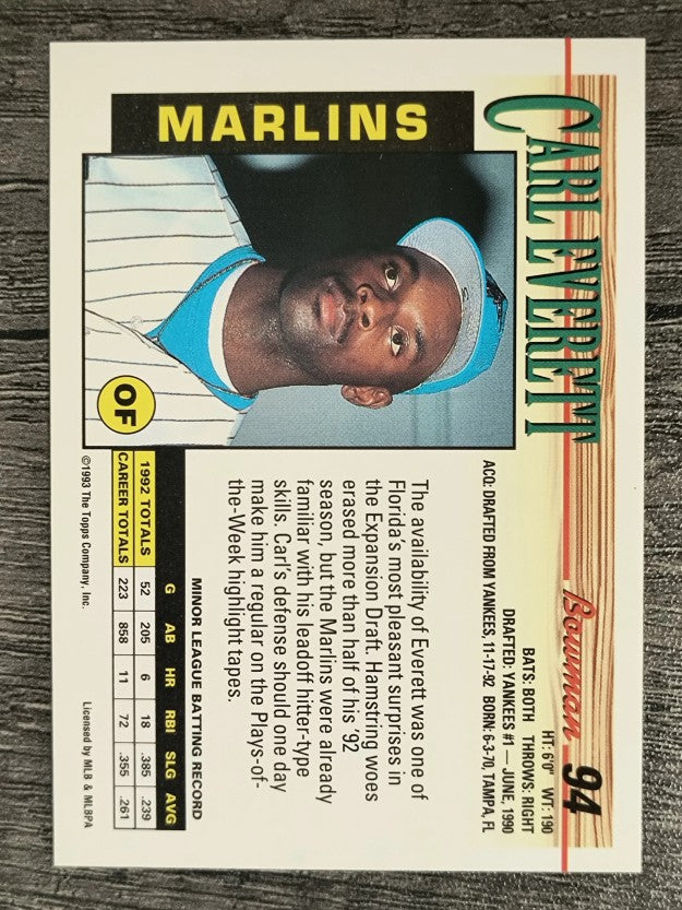 1993 Bowman #94 Carl Everett