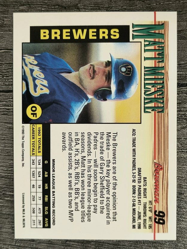 1993 Bowman #99 Matt Mieske