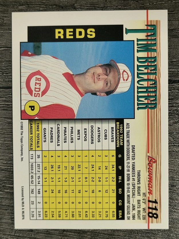 1993 Bowman #118 Tim Belcher