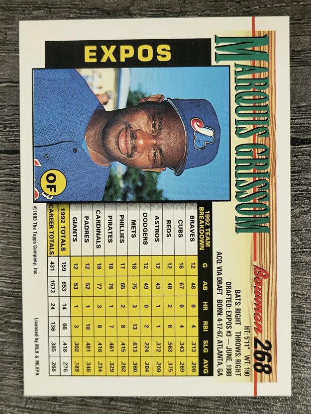 1993 Bowman #268 Marquis Grissom