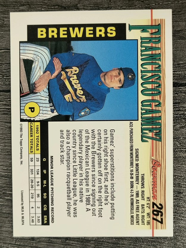 1993 Bowman #267 Francisco Gamez RC