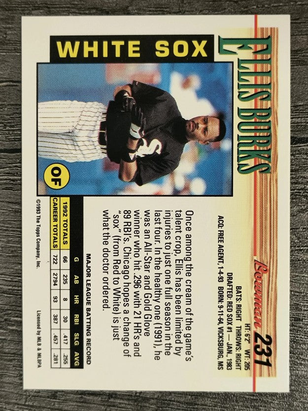 1993 Bowman #231 Ellis Burks