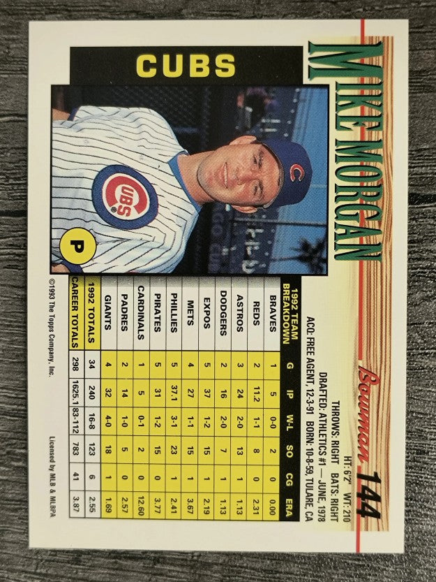 1993 Bowman #144 Mike Morgan