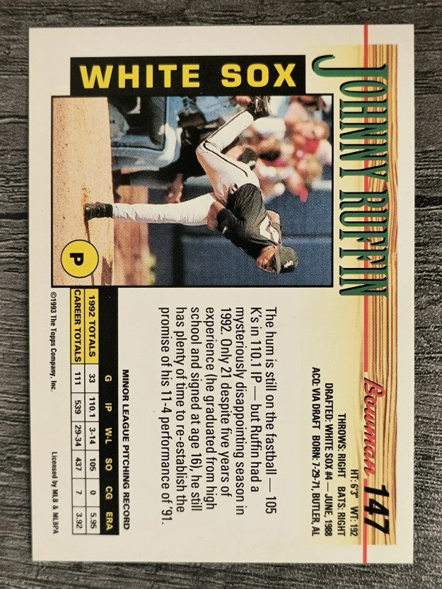 1993 Bowman #147 Johnny Ruffin