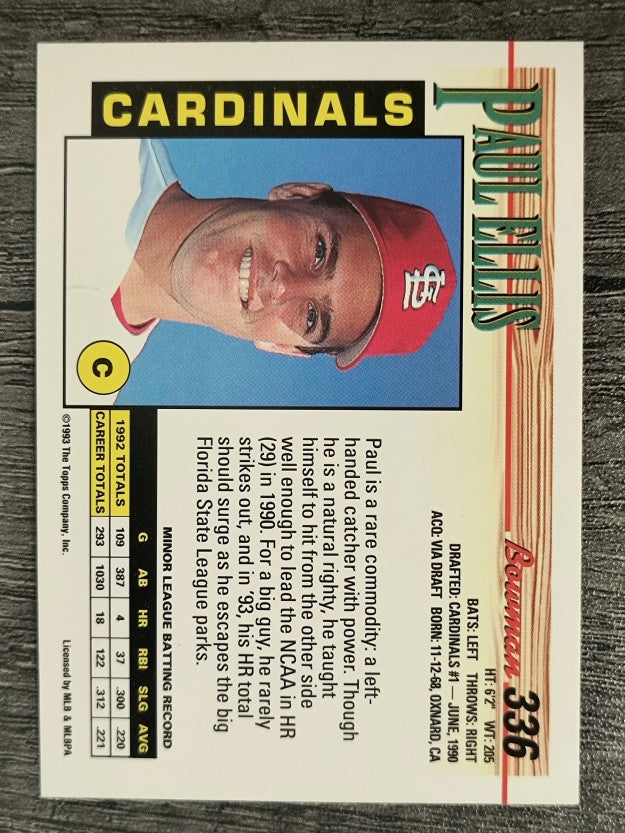 1993 Bowman #336 Paul Ellis RC