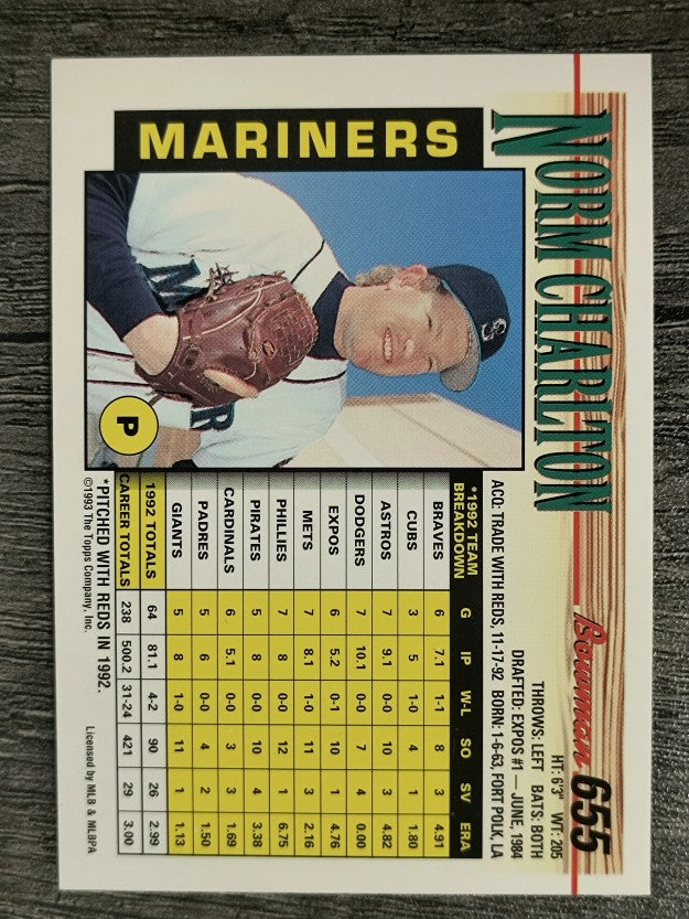 1993 Bowman #655 Norm Charlton