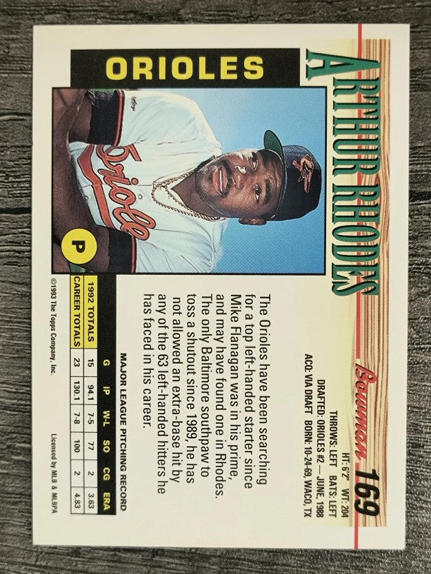 1993 Bowman #169 Arthur Rhodes