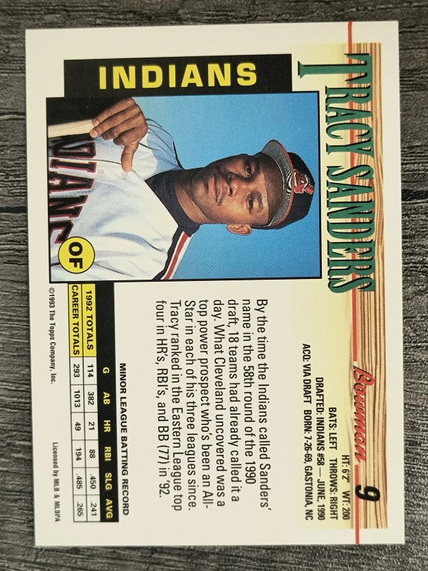 1993 Bowman #9 Tracy Sanders