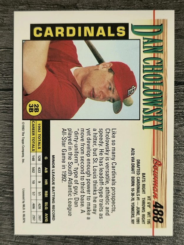 1993 Bowman #488 Dan Cholowsky