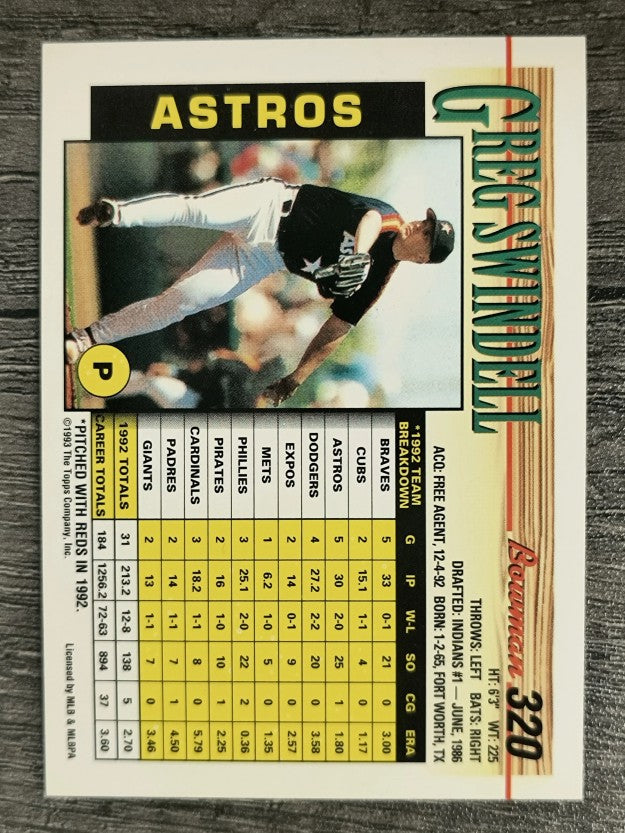 1993 Bowman #320 Greg Swindell