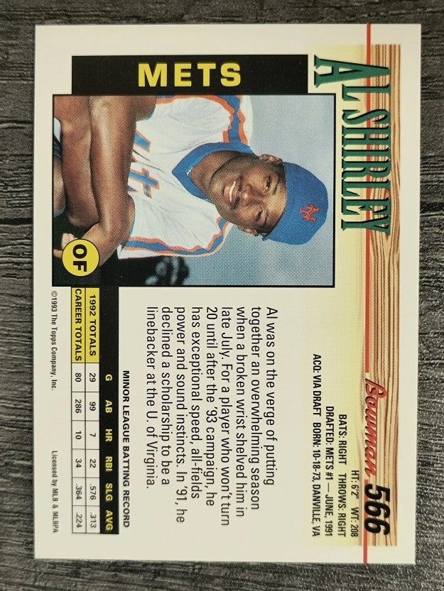 1993 Bowman #566 Al Shirley