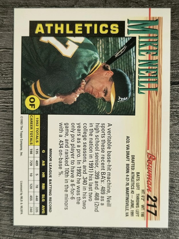 1993 Bowman #217 Mike Neill