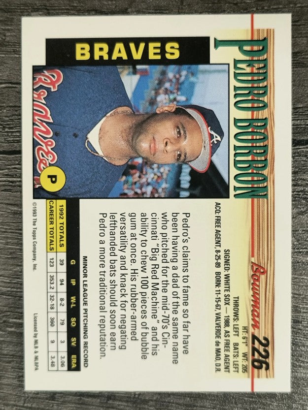 1993 Bowman #226 Pedro Borbon Jr. RC