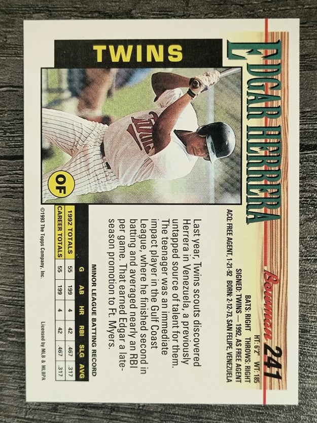 1993 Bowman #241 Edgar Herrera RC